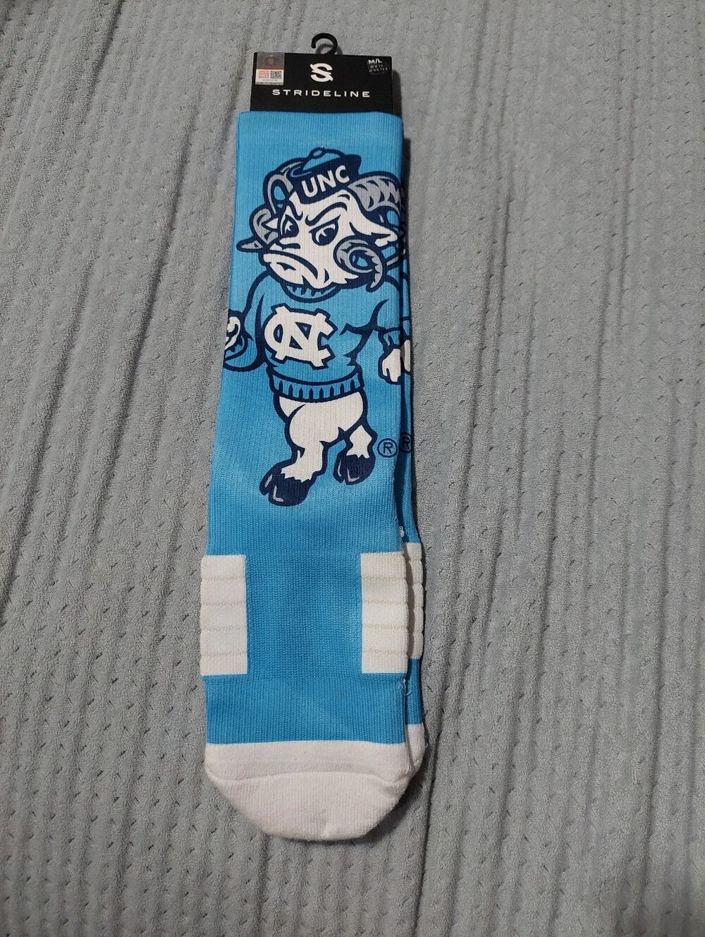 UNC Tar Heels Light Blue Crew Socks